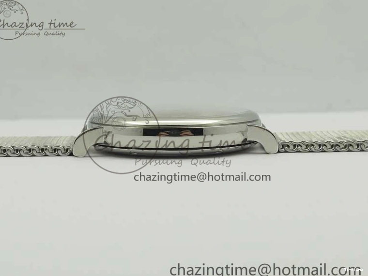 MIROTIME 0414 Portofino Automatic SS MKF 1:1 Best Edition White Dial On SS Mesh Bracelet A2892 V TechFriendly 7205